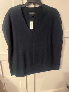 NWT.  Banana Republic V-Neck Sweater - Navy.